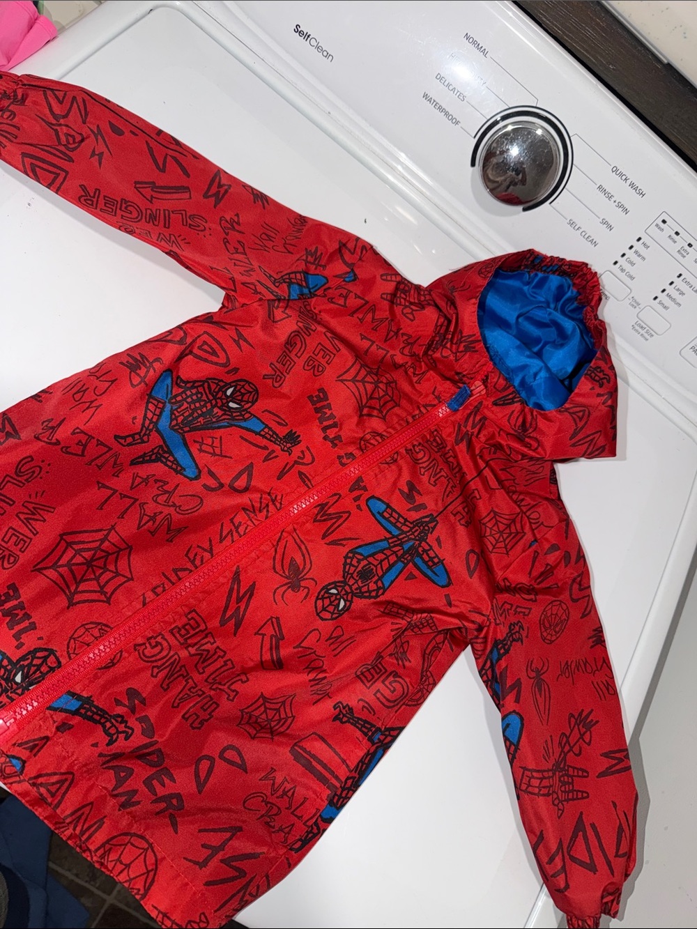 Marvel Red and Blue Spider-Man Hooded Costume Jacket